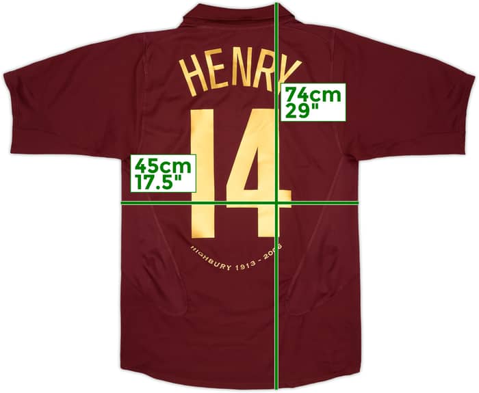 2005-06 Arsenal Home Shirt Henry #14 - 8/10 - (S)