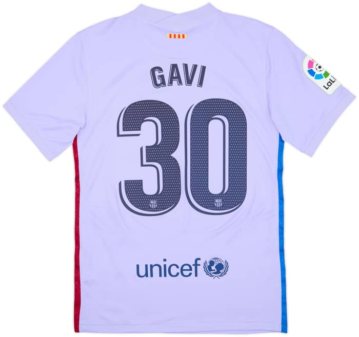 2021-22 Barcelona Away Shirt Gavi #30 - 9/10 - (S)