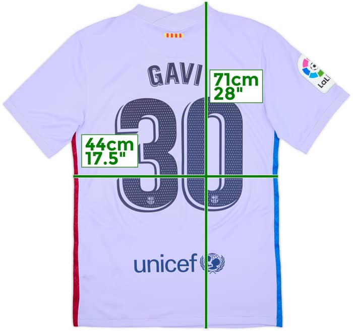 2021-22 Barcelona Away Shirt Gavi #30 - 9/10 - (S)