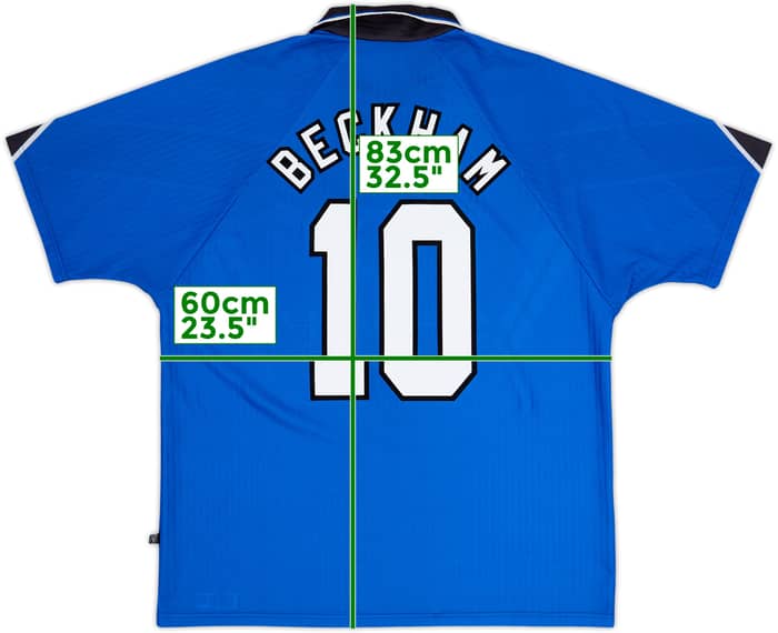 1996-98 Manchester United Third Shirt Beckham #10 - 9/10 - (XL)