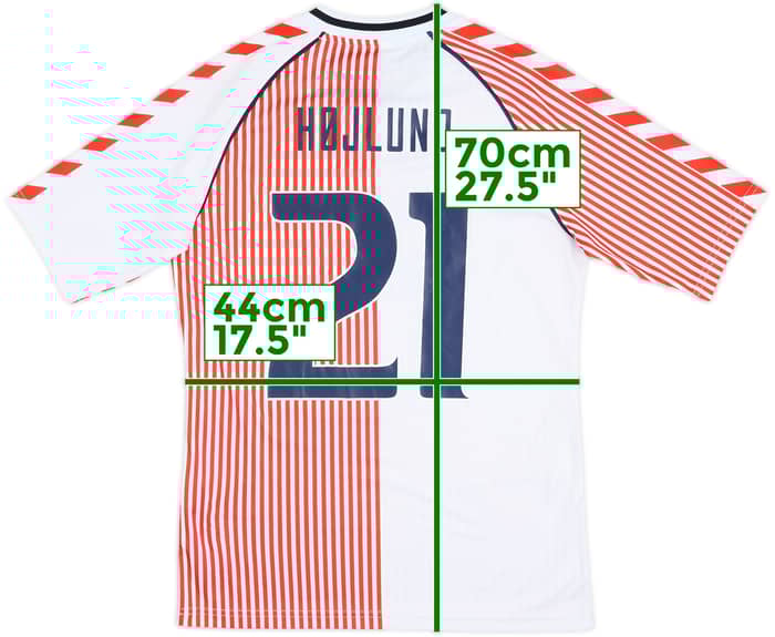 2023 Denmark Hummel 'DBU 86' Reissue Away Shirt Højlund #21 - 10/10 - (S)