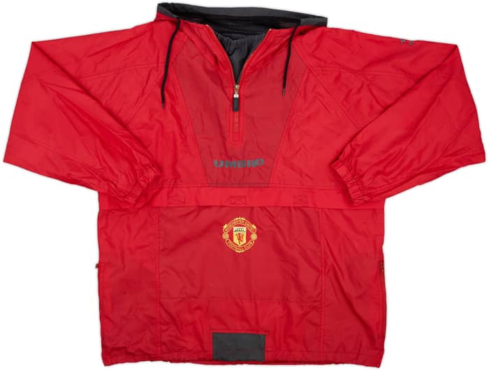 1996-97 Manchester United Umbro 1/4 Zip Rain Coat - 7/10 - (S)