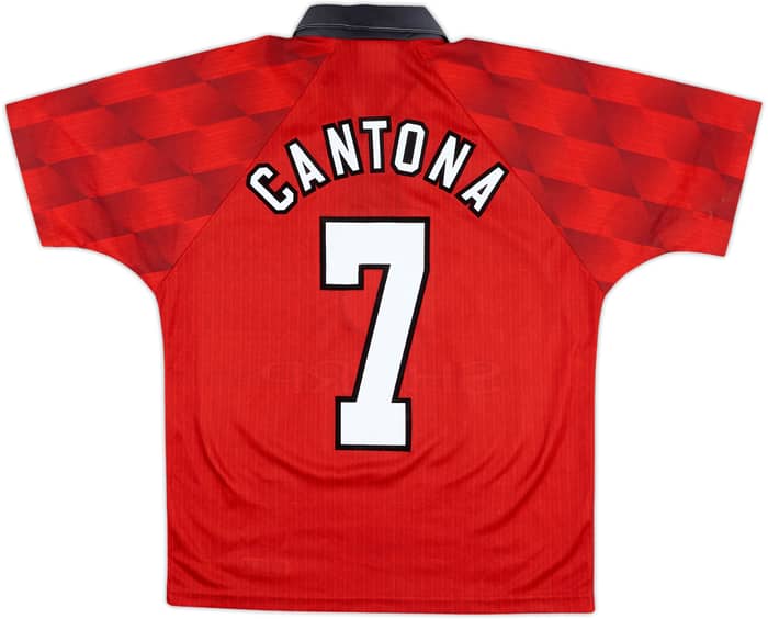 1996-98 Manchester United Home Shirt Cantona #7 - 9/10 - (Y)