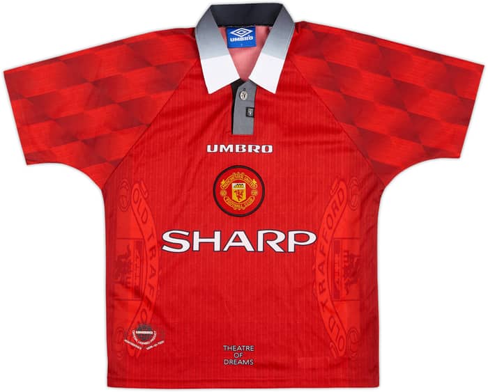1996-98 Manchester United Home Shirt Cantona #7 - 9/10 - (Y)