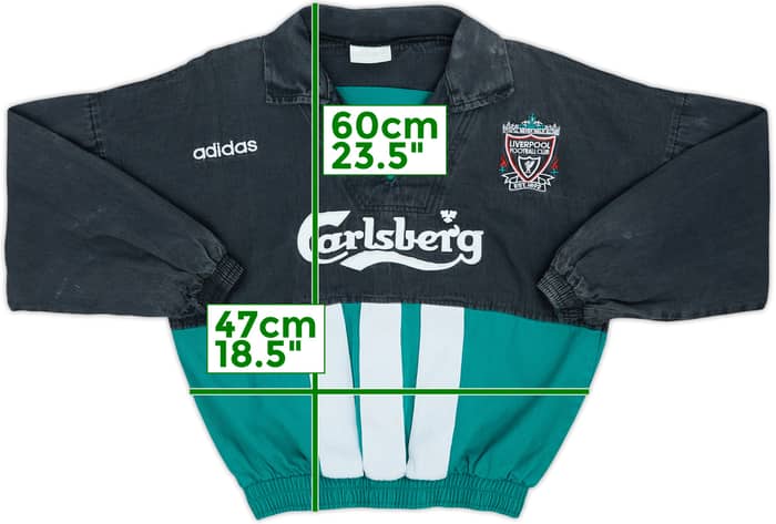 1993-95 Liverpool adidas Drill Top - 5/10 - (Y)