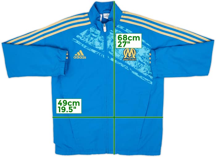 2011-12 Olympique Marseille adidas Track Jacket - 8/10 - (L.Boys)