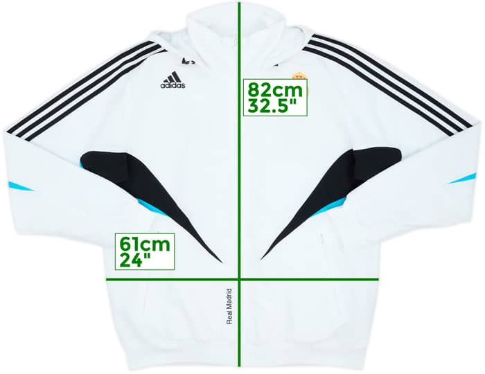 2008-09 Real Madrid adidas Hooded Track Jacket - 8/10 - (XL)