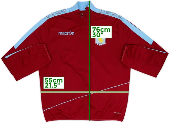 2013-14 Aston Villa Macron Sweat Top - 8/10 - (M)