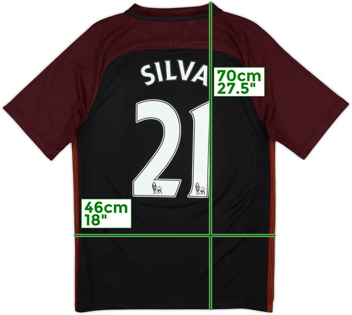 2016-17 Manchester City Away Shirt Silva #21 - 10/10 - (S)
