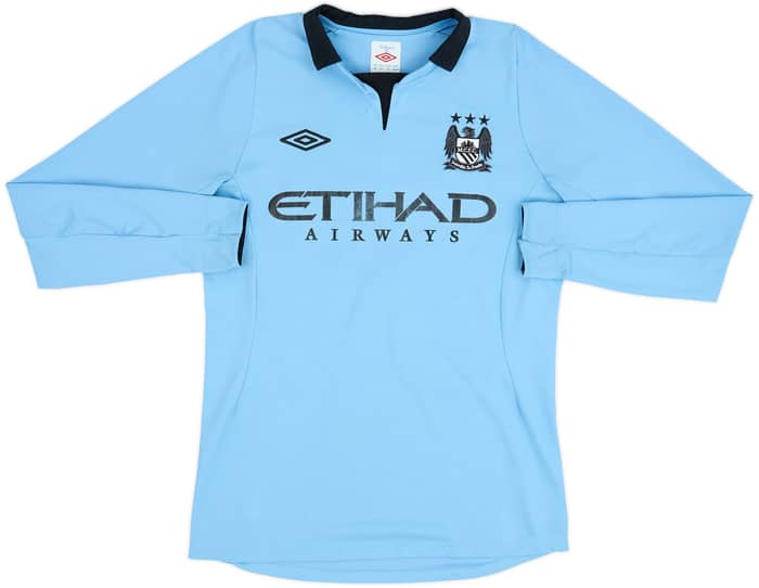 2012-13 Manchester City Home L/S Shirt Kun Aguero #16 - 6/10 - (S)
