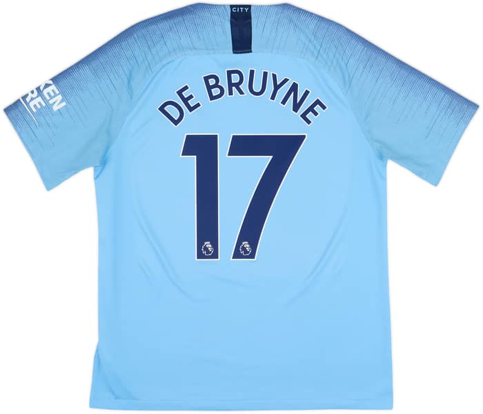2018-19 Manchester City Home Shirt De Bruyne #17 - 9/10 - (L)