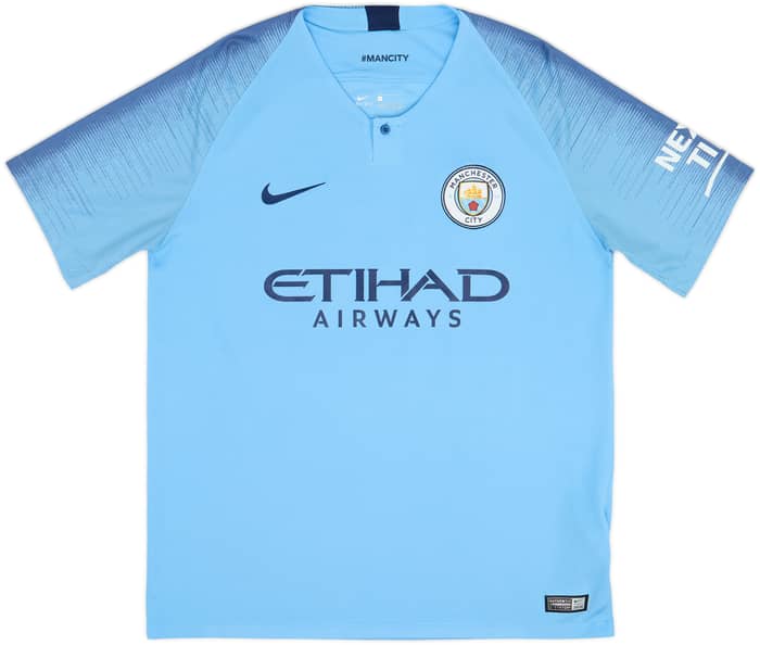 2018-19 Manchester City Home Shirt De Bruyne #17 - 9/10 - (L)