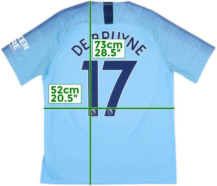 2018-19 Manchester City Home Shirt De Bruyne #17 - 9/10 - (L)