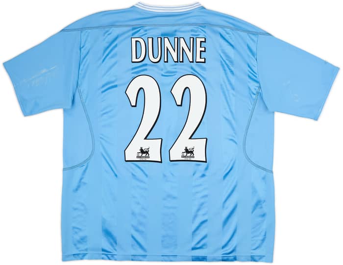 2003-04 Manchester City Home Shirt Dunne #22 - 8/10 - (XL)