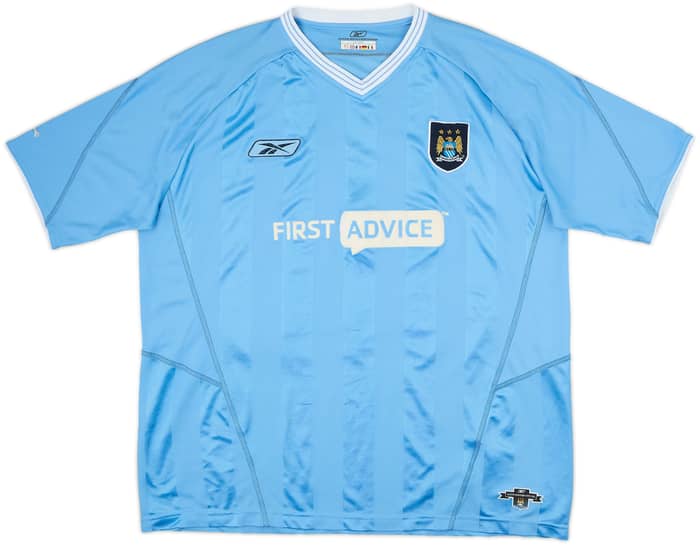 2003-04 Manchester City Home Shirt Dunne #22 - 8/10 - (XL)