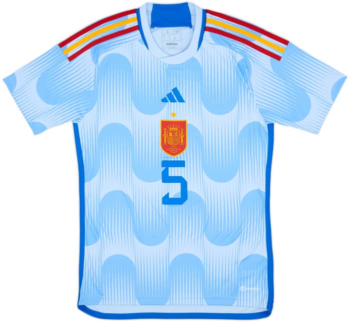 2022-23 Spain Away Shirt Sergio #5 - 10/10 - (S)