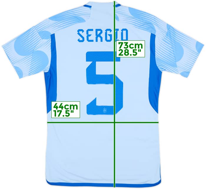 2022-23 Spain Away Shirt Sergio #5 - 10/10 - (S)