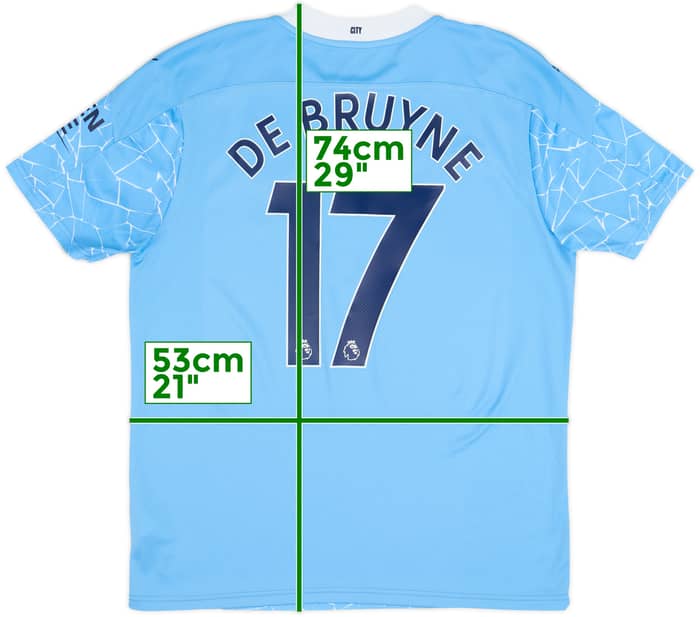 2020-21 Manchester City Home Shirt De Bruyne #17 - 10/10 - (L)
