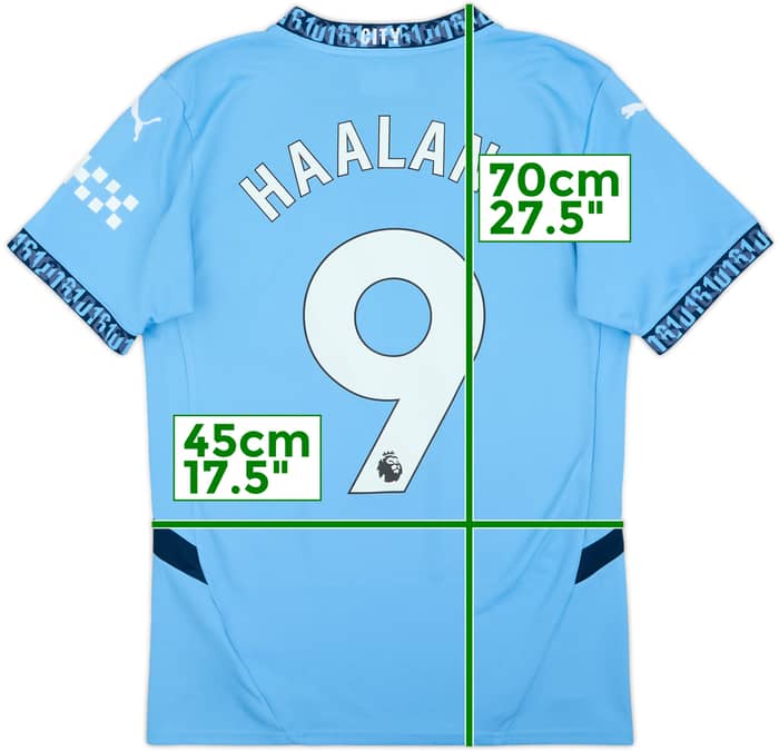 2024-25 Manchester City Home Shirt Haaland #9 - 10/10 - (S)