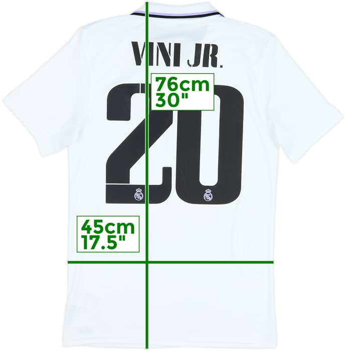 2022-23 Real Madrid Home Shirt Vini Jr #20 - 9/10 - (S)