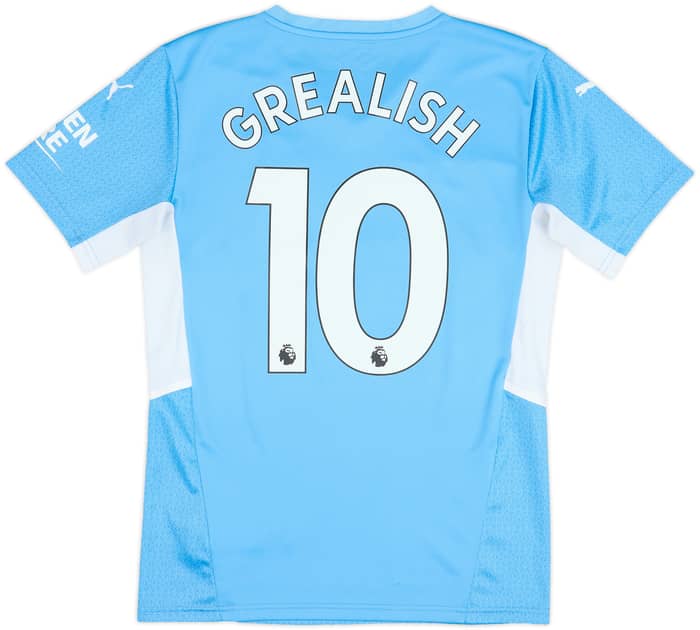 2021-22 Manchester City Home Shirt Grealish #10 - 9/10 - (S)