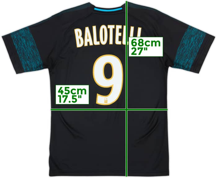 2018-19 Olympique Marseille Away Shirt Balotelli #9 - 9/10 - (S)
