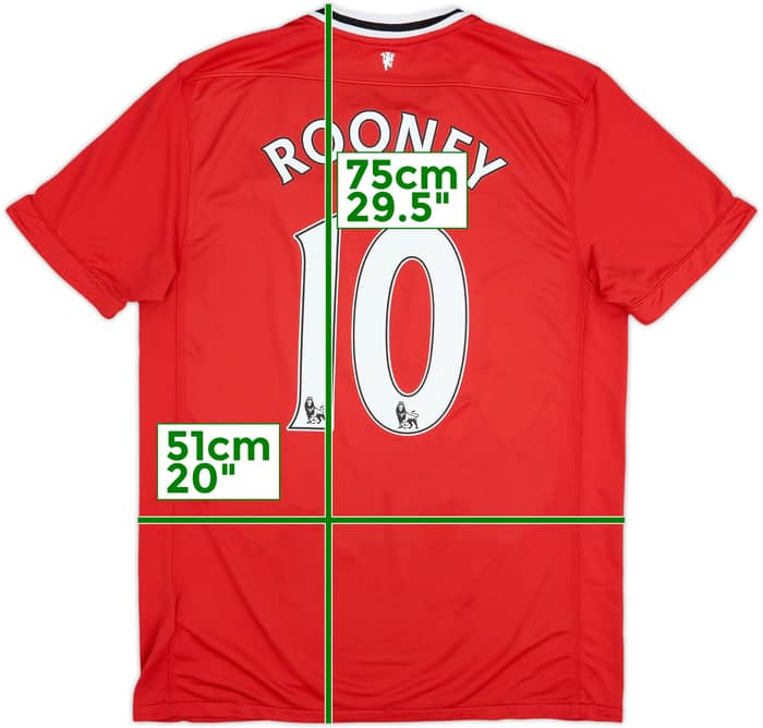 2011-12 Manchester United Home Shirt Rooney #10 - 5/10 - (L)