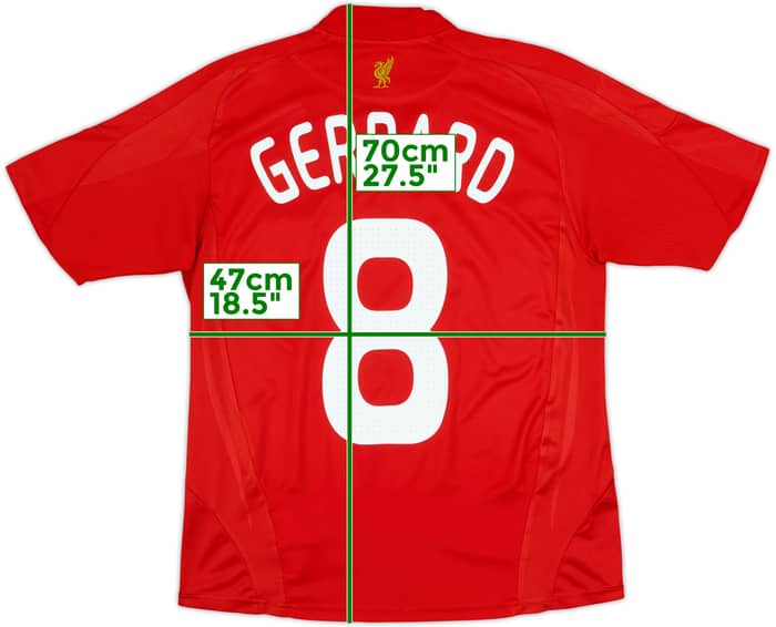 2008-10 Liverpool Home Shirt Gerrard #8 - 5/10 - (13-14 Years)