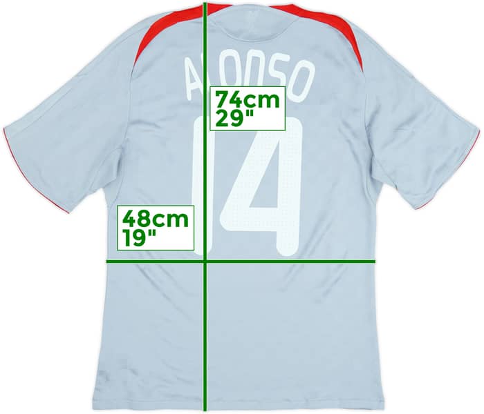 2008-09 Liverpool Camiseta de visitante Alonso #14 - 6/10 - (M)