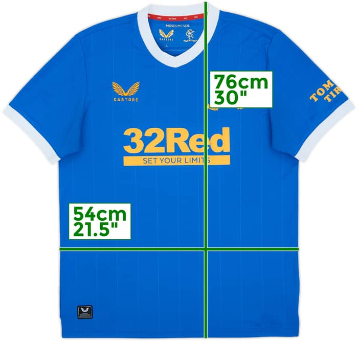 2021-22 Rangers Home Shirt - 8/10 - (L)