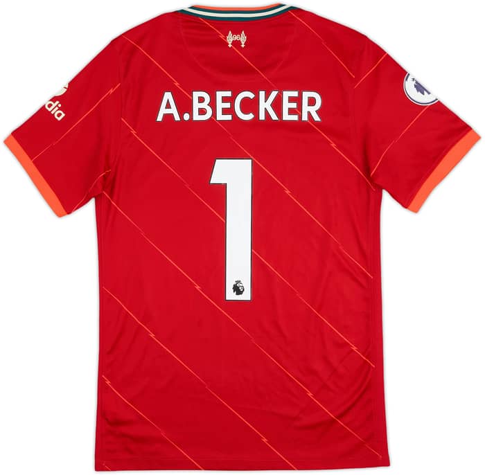 2021-22 Liverpool Home Shirt A. Becker #1 - 9/10 - (S)