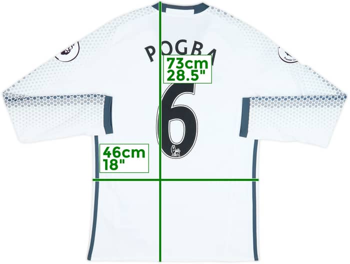 2016-17 Manchester United Third L/S Shirt Pogba #6 - 6/10 - (S)