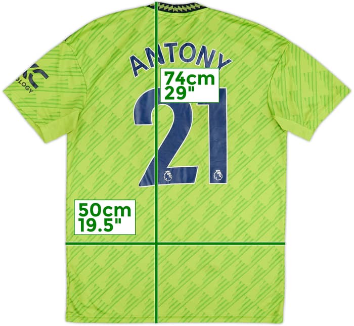 2022-23 Manchester United Third Shirt Antony #21 - 7/10 - (M)