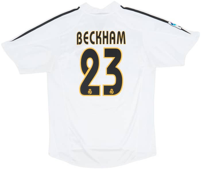 2004-05 Real Madrid Home Shirt Beckham #23 - 8/10 - (M)
