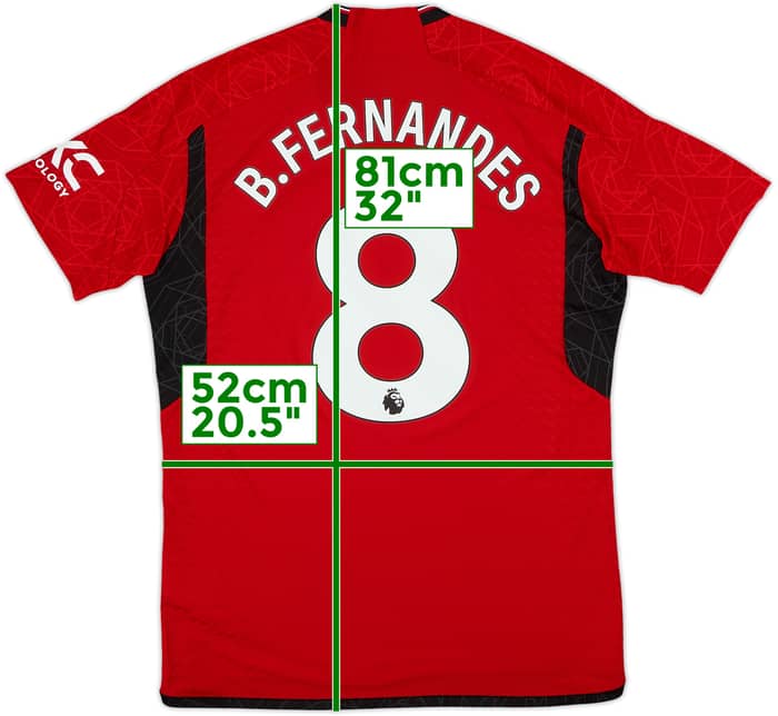Camiseta auténtica de local del Manchester United 2023-24 B.Fernandes #8 - 10/10 - (L)