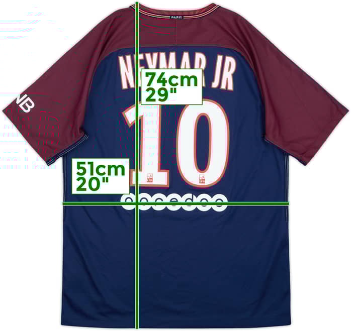 2017-18 Paris Saint-Germain Home Shirt Neymar Jr #10 - 7/10 - (M)