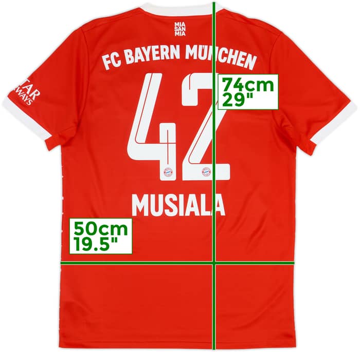2022-23 Bayern Munich Home Shirt Musiala #42 - 6/10 - (M)