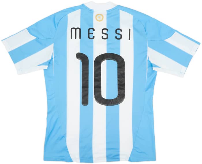 2010-11 Argentina Home Shirt Messi #10 - 7/10 - (M)