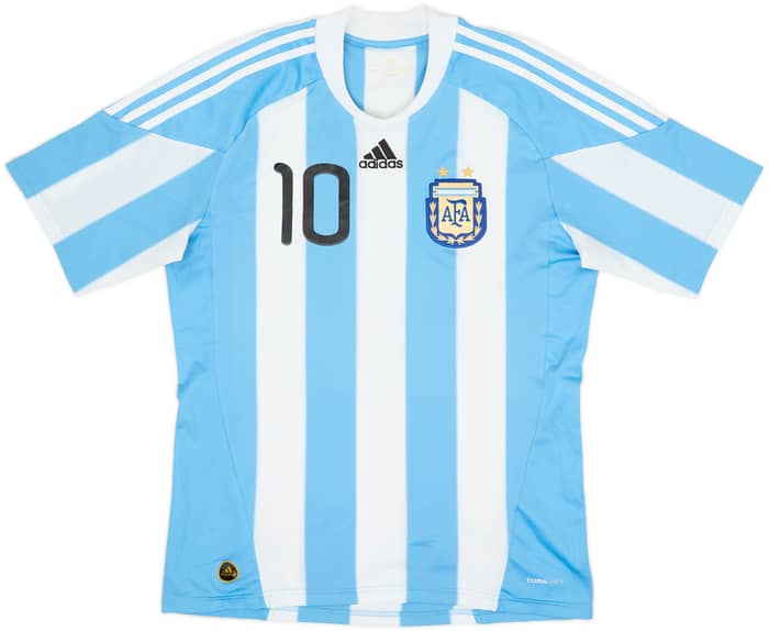 2010-11 Argentina Home Shirt Messi #10 - 7/10 - (M)