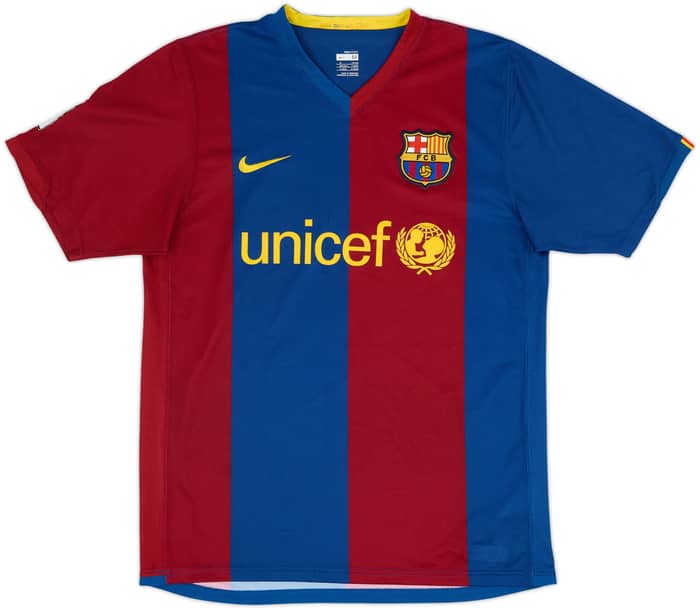 2007-08 Barcelona Home Shirt Ronaldinho #10 - 9/10 - (M)