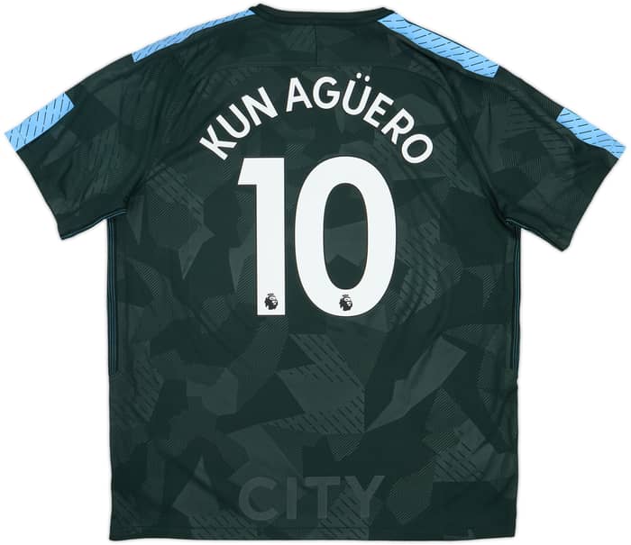 2017-18 Manchester City Third Shirt Kun Aguero #10 - 8/10 - (XL)