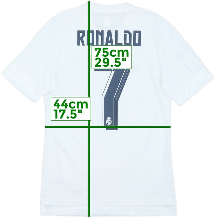 2015-16 Real Madrid Home Shirt Ronaldo #7 - 8/10 - (S)