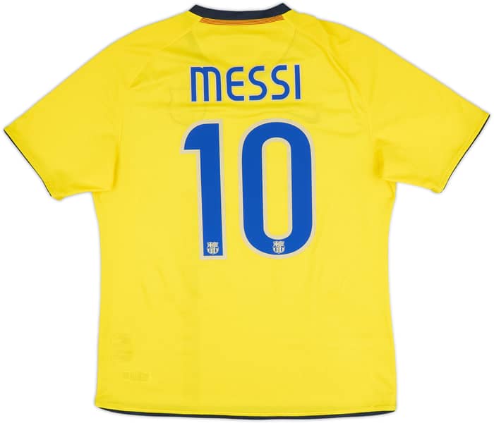 Camiseta de visitante versión jugador del Barcelona 2008-10 Messi #10 - 8/10 - (L)
