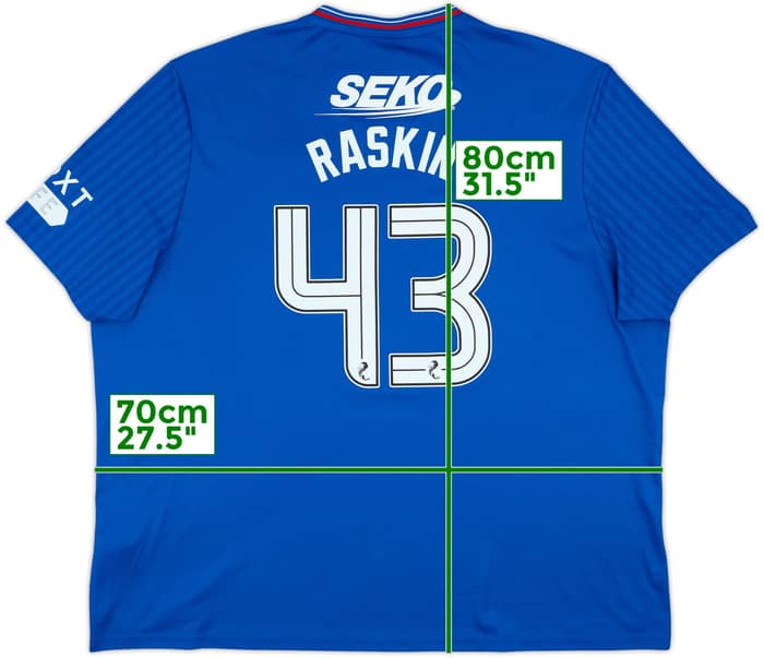 2023-24 Rangers Home Shirt Raskin #43 - 9/10 - (4XL)