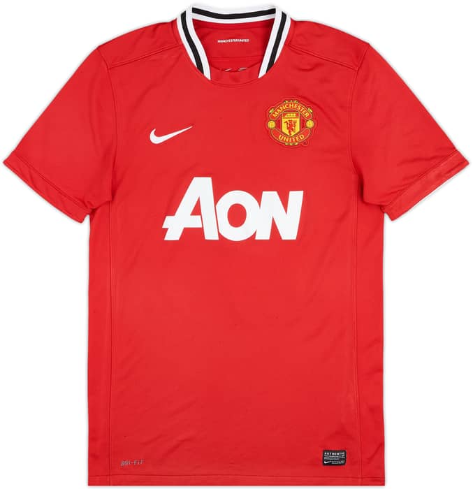 2011-12 Manchester United Home Shirt Valencia #25 - 7/10 - (M)