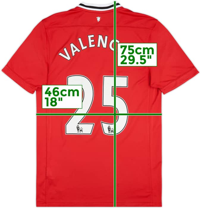 2011-12 Manchester United Home Shirt Valencia #25 - 7/10 - (M)