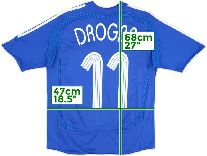2006-08 Chelsea Home Shirt Drogba #11 - 7/10 - (L.Boys)