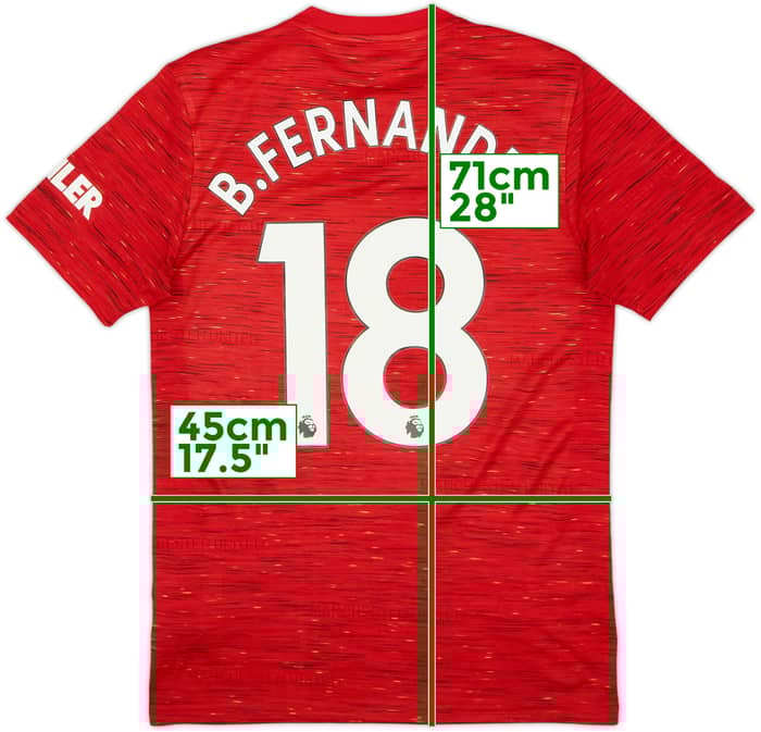 2020-21 Manchester United Home Shirt B.Fernandes #18 - 7/10 - (S)
