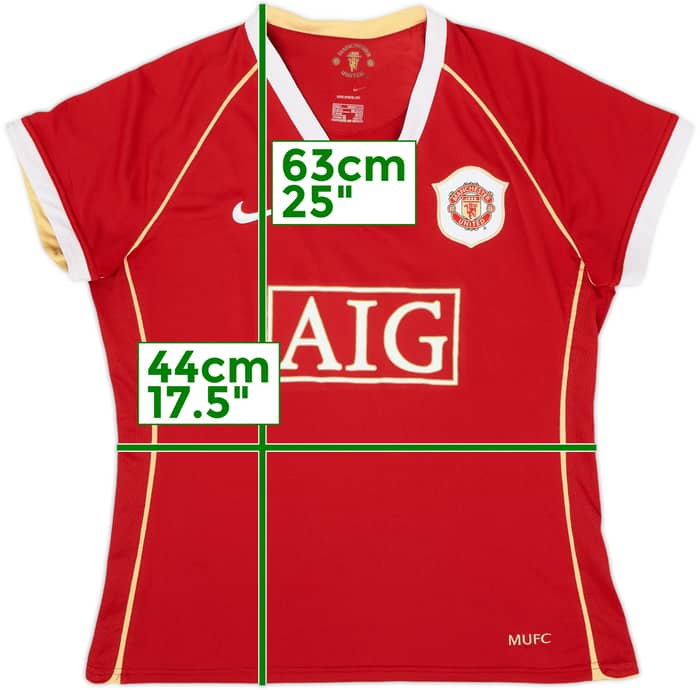 2006-07 Manchester United Home Shirt - 9/10 - (Women's L)