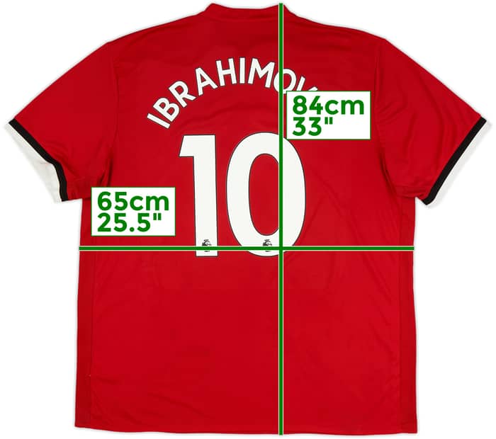 2017-18 Manchester United Home Shirt Ibrahimovic #10 - 5/10 - (XXL)